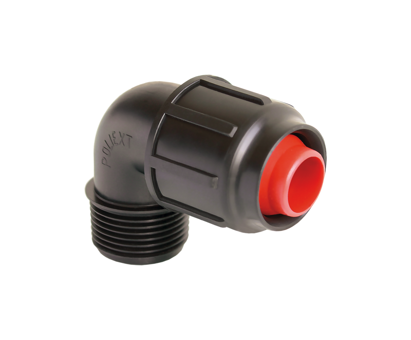 Уголок для капельного полива 16 x 3/4" НР (Poliext 04070060 PN4)